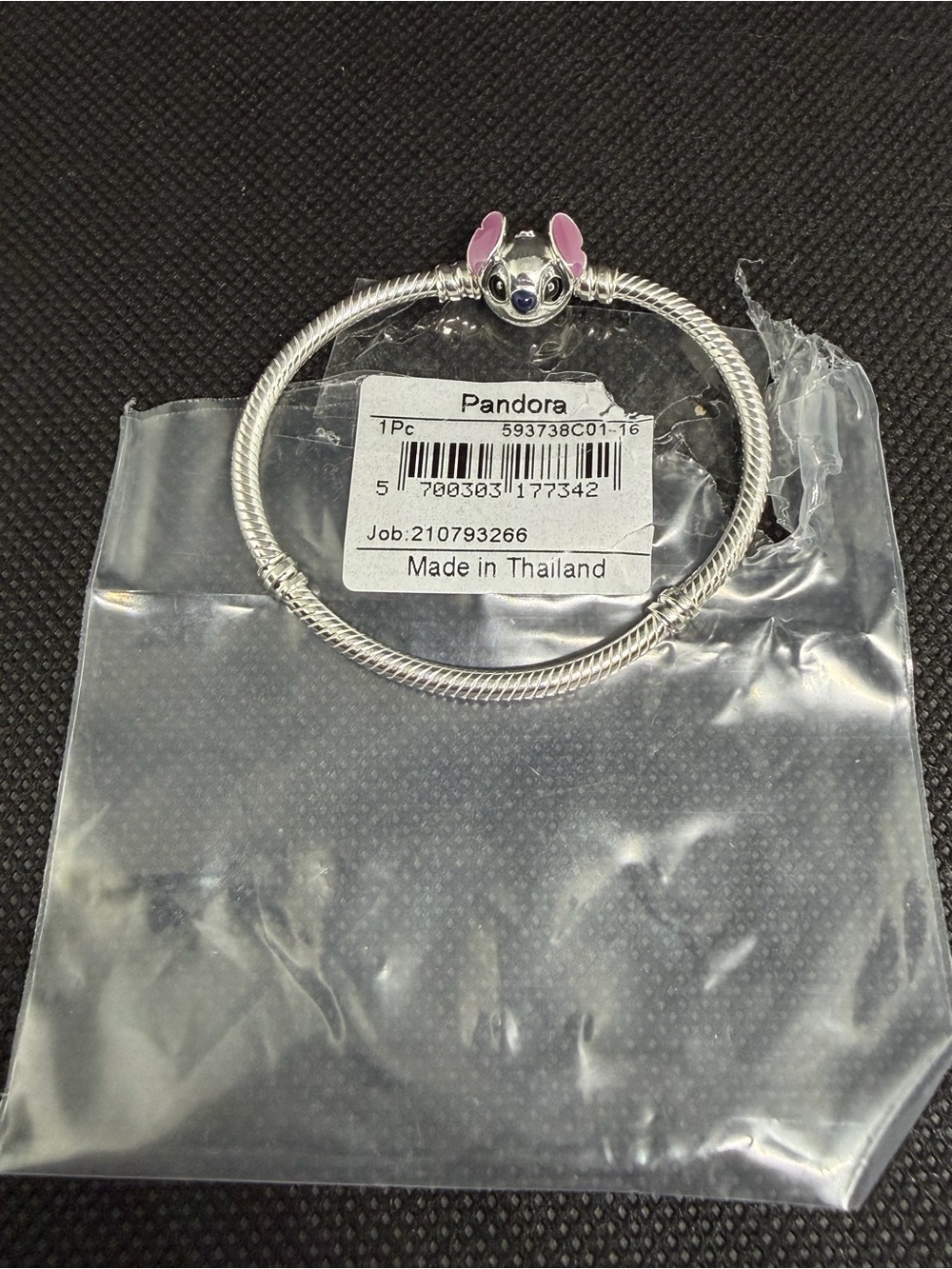 Pandora Disney’s Stitch Snake Chain Charm 593738C01-16cm 6.3in